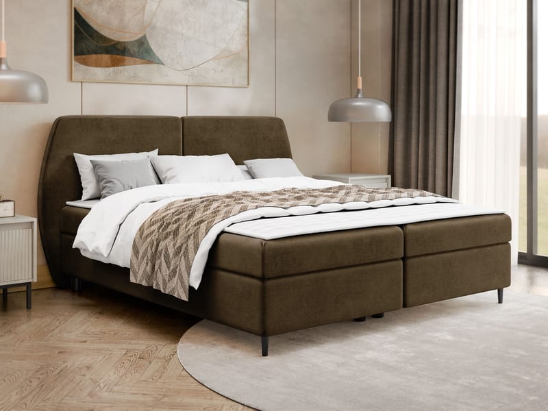 Rynricon Sängpaket Kontinentalsäng 180x200 cm - Brun - Möbler - Sovrum - Sängar - Komplett Sängpaket
