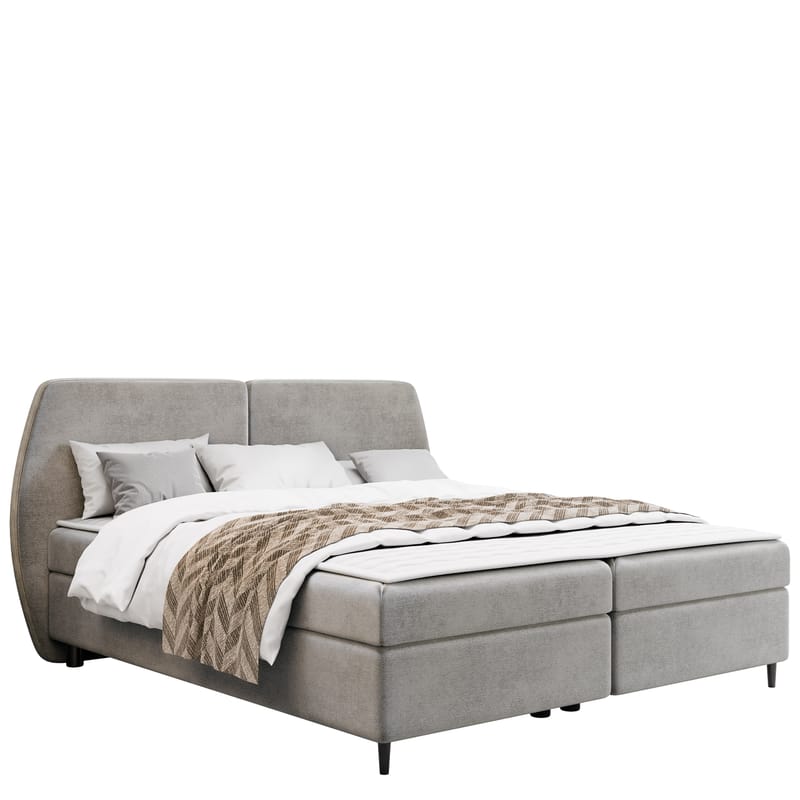 Rynricon Sängpaket Kontinentalsäng 180x200 cm - Grå - Möbler - Sovrum - Sängar - Komplett Sängpaket