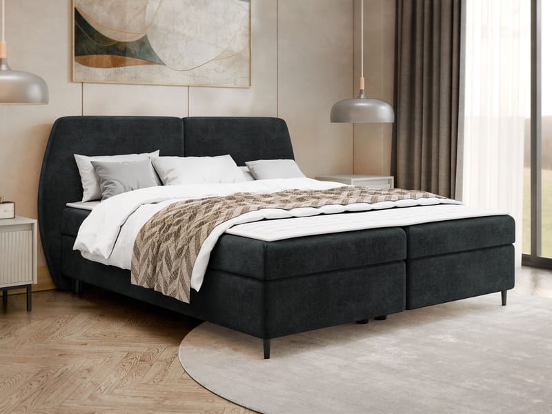 Rynricon Sängpaket Kontinentalsäng 180x200 cm - Grå - Möbler - Sovrum - Sängar - Komplett Sängpaket