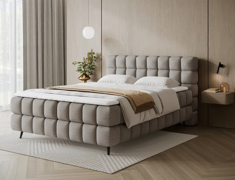 Sabeno Sängpaket Bubblig Kontinentalsäng med förvaring 140x200 cm - svart - Möbler - Sovrum - Sängar - Kontinentalsängar