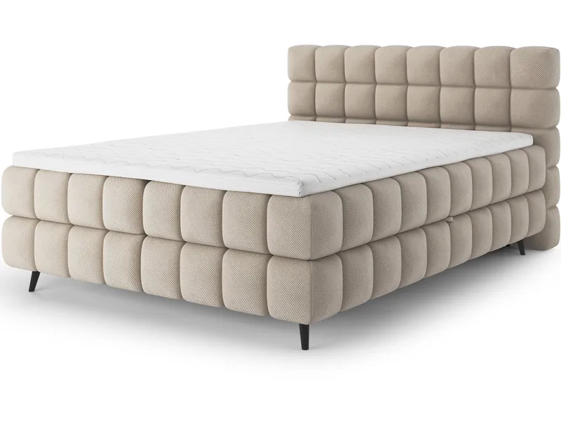 Sabeno Sängpaket Bubblig Kontinentalsäng med förvaring 140x200 cm, svart