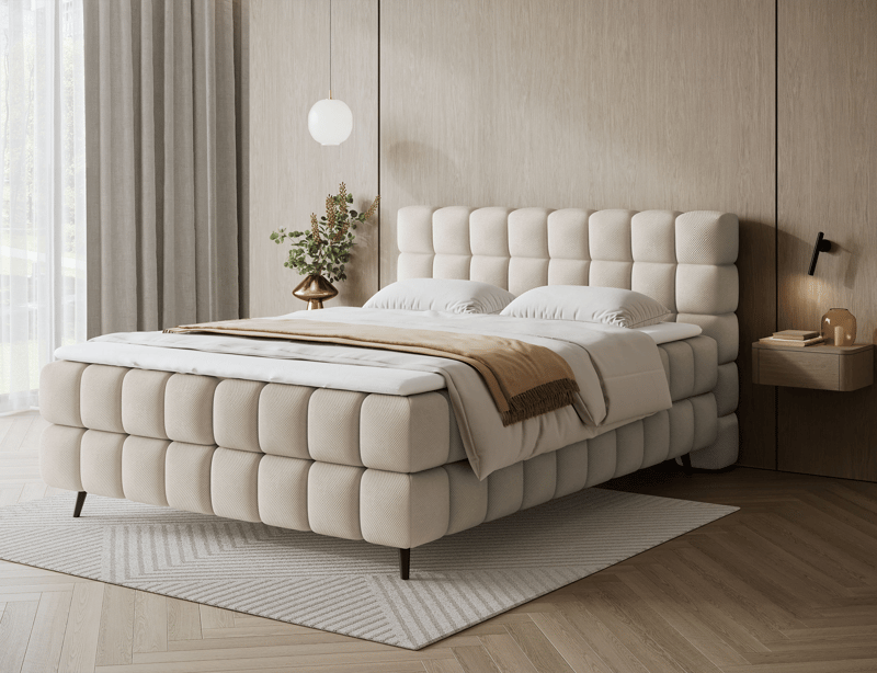 Sabeno Sängpaket Bubblig Kontinentalsäng med förvaring 140x200 cm - svart - Möbler - Sovrum - Sängar - Kontinentalsängar
