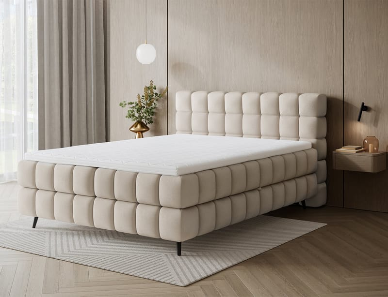 Sabeno Sängpaket Bubblig Kontinentalsäng med förvaring 140x200 cm - svart - Möbler - Sovrum - Sängar - Kontinentalsängar