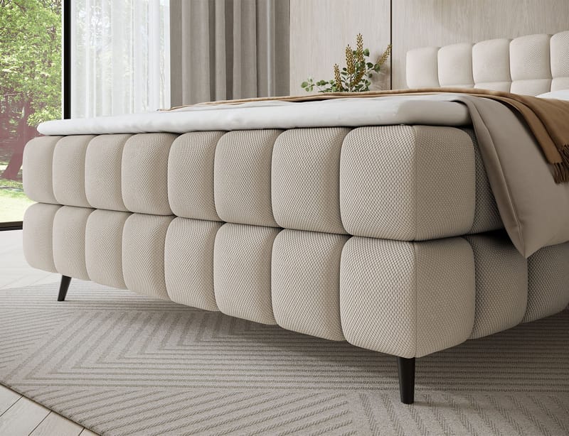 Sabeno Sängpaket Bubblig Kontinentalsäng med förvaring 140x200 cm - svart - Möbler - Sovrum - Sängar - Kontinentalsängar