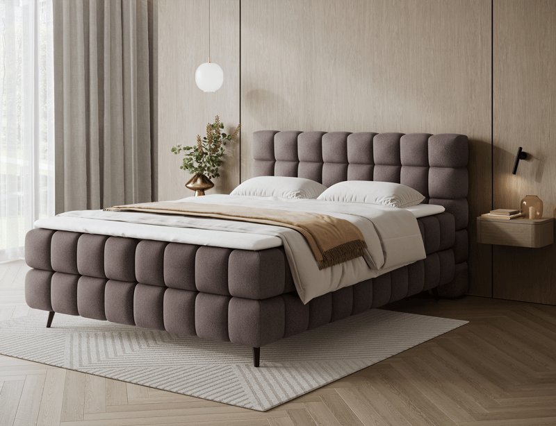Sabeno Sängpaket Bubblig Kontinentalsäng med förvaring 140x200 cm - Tonall 22 - Möbler - Sovrum - Sängar - Kontinentalsängar