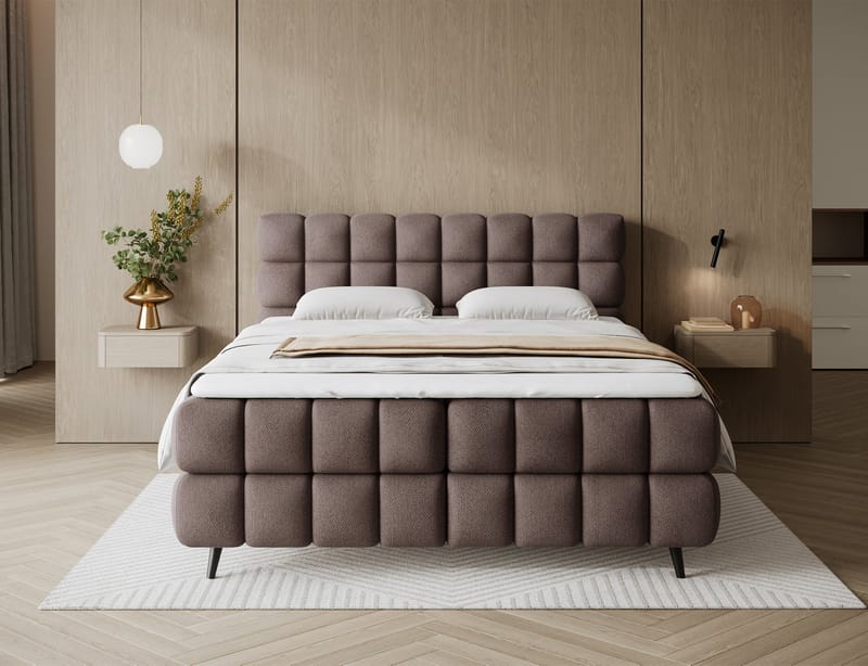 Sabeno Sängpaket Bubblig Kontinentalsäng med förvaring 140x200 cm - Tonall 22 - Möbler - Sovrum - Sängar - Kontinentalsängar