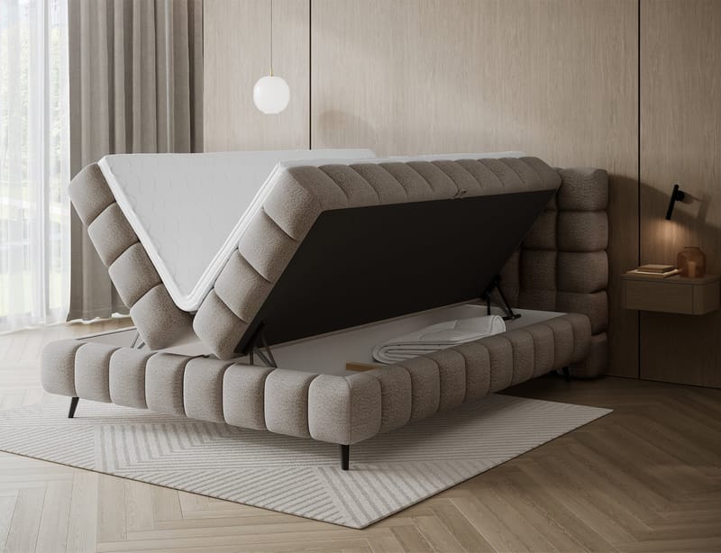 Sabeno Sängpaket Bubblig Kontinentalsäng med förvaring 160x200 cm - svart - Möbler - Sovrum - Sängar - Kontinentalsängar