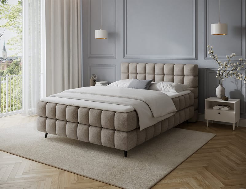 Sabeno Sängpaket Bubblig Kontinentalsäng med förvaring 160x200 cm - svart - Möbler - Sovrum - Sängar - Kontinentalsängar