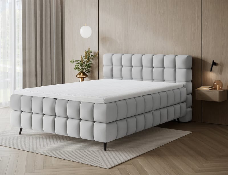 Sabeno Sängpaket Bubblig Kontinentalsäng med förvaring 160x200 cm - Tonall 03 - Möbler - Sovrum - Sängar - Kontinentalsängar