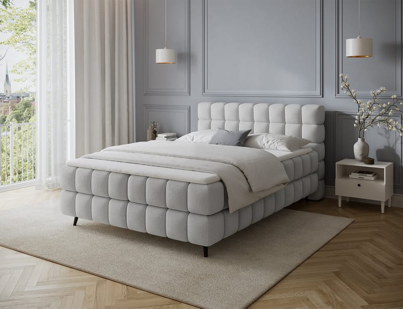 Sabeno Sängpaket Bubblig Kontinentalsäng med förvaring 160x200 cm - Tonall 03 - Möbler - Sovrum - Sängar - Kontinentalsängar