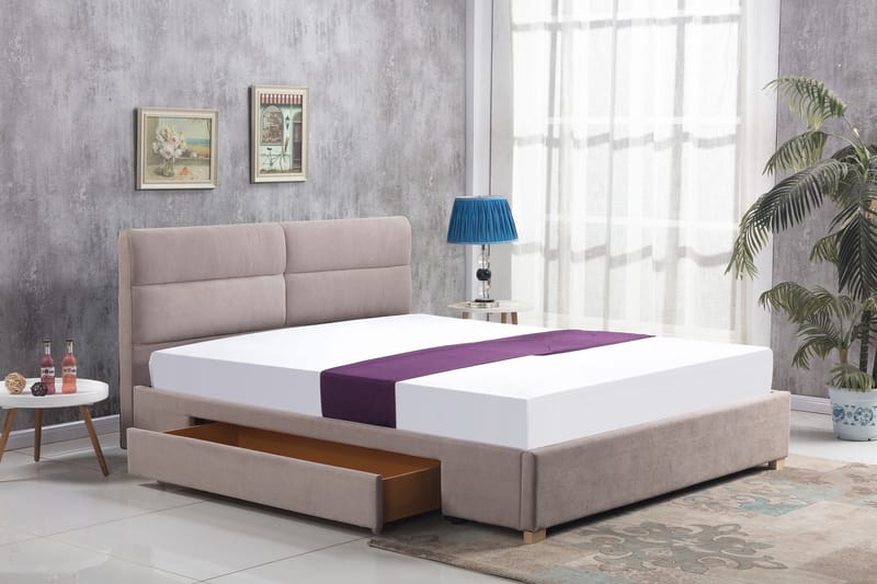 ALANGE Förvaringssäng 160x200 Beige/Natur - Dubbelsängar - Sängar med förvaring ALANGE Förvaringssäng 160x200 Beige/Natur - Dubbelsängar - Sängar med förvaring