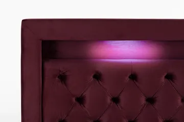 Alessia Förvaringssäng med LED-belysning 160x200 - Röd - Möbler - Sovrum - Sängar - Sängar med förvaring