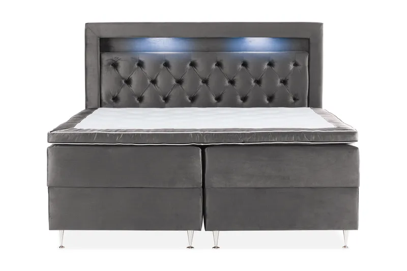 Alessia Förvaringssäng med LED-belysning 180x200