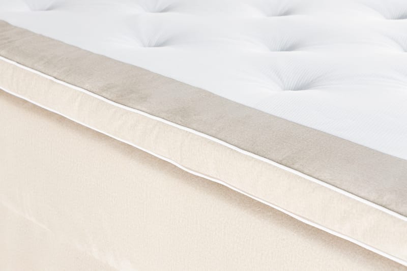 Alessia Komplett Sängpaket med Förvaring LED-belysning 160x200 cm - Biege - Möbler - Sovrum - Sängar - Sängar med förvaring