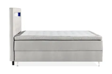 Alessia Komplett Sängpaket med Förvaring LED-belysning 160x200 cm - Ljusgrå - Möbler - Sovrum - Sängar - Sängar med förvaring