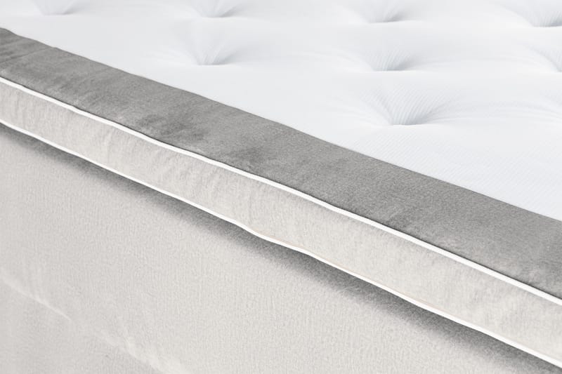 Alessia Komplett Sängpaket med Förvaring LED-belysning 160x200 cm - Ljusgrå - Möbler - Sovrum - Sängar - Sängar med förvaring