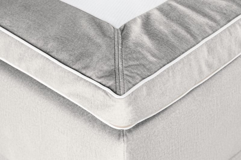 Alessia Komplett Sängpaket med Förvaring LED-belysning 160x200 cm - Ljusgrå - Möbler - Sovrum - Sängar - Sängar med förvaring