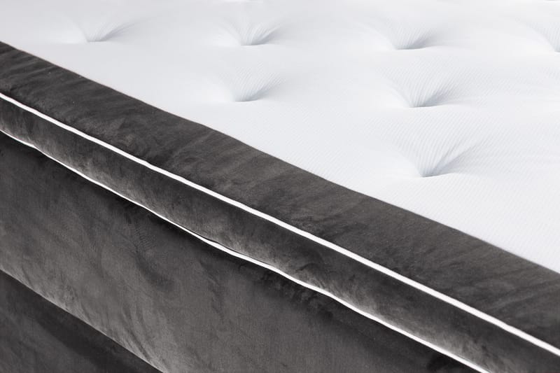 Alessia Komplett Sängpaket med Förvaring LED-belysning 160x200 cm - Mörkgrå - Möbler - Sovrum - Sängar - Sängar med förvaring