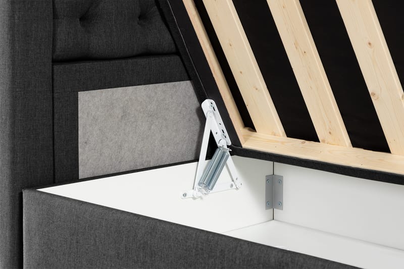 Alessia Komplett Sängpaket med Förvaring LED-belysning 160x200 cm - Svart - Möbler - Sovrum - Sängar - Sängar med förvaring