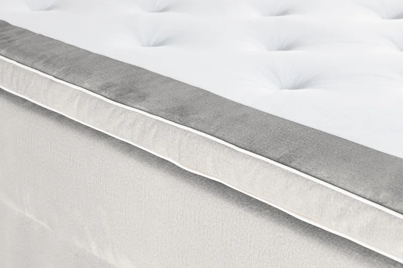 Alessia Komplett Sängpaket med Förvaring LED-belysning 180x200 cm - Grå / Ljusgrå - Möbler - Sovrum - Sängar - Sängar med förvaring