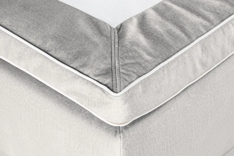 Alessia Komplett Sängpaket med Förvaring LED-belysning 180x200 cm - Grå / Ljusgrå - Möbler - Sovrum - Sängar - Sängar med förvaring