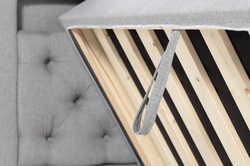 Alessia Komplett Sängpaket med Förvaring LED-belysning 180x200 cm - Grå - Möbler - Sovrum - Sängar - Sängar med förvaring