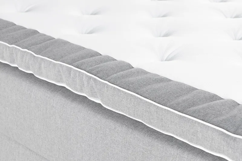 Alessia Komplett Sängpaket med Förvaring LED-belysning 180x200 cm - Grå - Möbler - Sovrum - Sängar - Sängar med förvaring