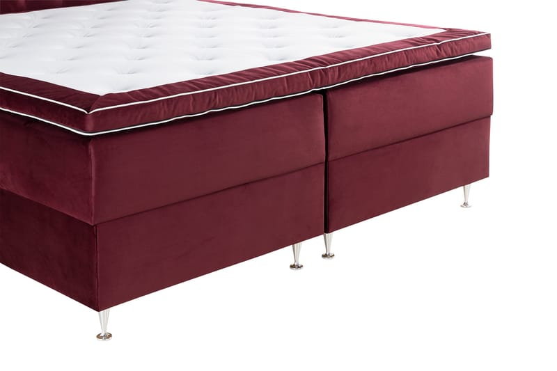 Alessia Komplett Sängpaket med Förvaring LED-belysning 180x200 cm - Röd - Möbler - Sovrum - Sängar - Sängar med förvaring