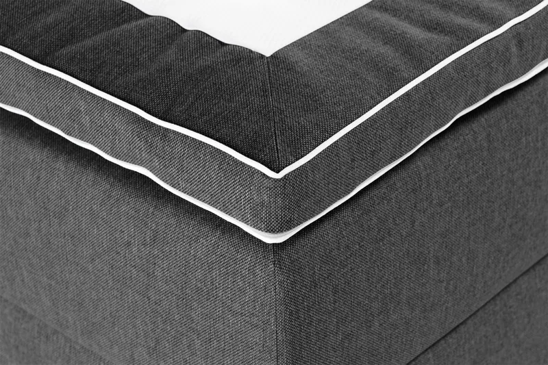 Alessia Komplett Sängpaket med Förvaring LED-belysning 180x200 cm - Svart - Möbler - Sovrum - Sängar - Sängar med förvaring