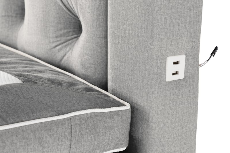 ALTAMURA Förvaringssäng med LED-belysning 160x200 - Möbler - Sovrum - Sängar - Sängar med förvaring