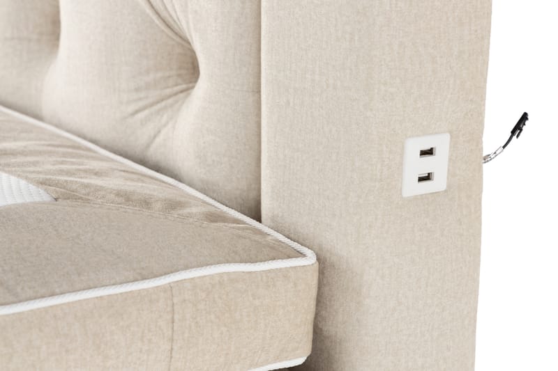 ALTAMURA Förvaringssäng med LED-belysning 180x200 - Möbler - Sovrum - Sängar - Sängar med förvaring