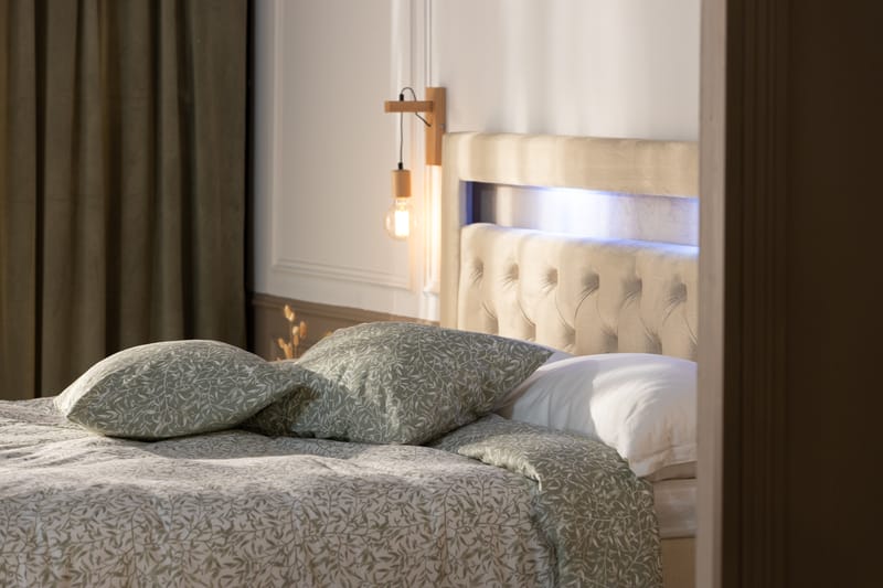 ALTAMURA Förvaringssäng med LED-belysning 180x200 - Möbler - Sovrum - Sängar - Sängar med förvaring