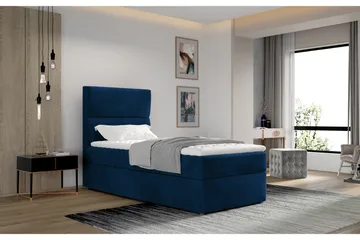 Arcore Förvaringssäng 90x200cm Vertikal Söm - Blå - Möbler - Sovrum - Sängar - Sängar med förvaring