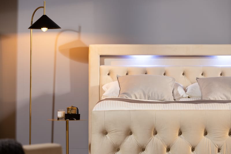 BELTRAO Komplett Sängpaket med Lådförvaring LED-belysning 180x200 - Möbler - Sovrum - Sängar - Sängar med förvaring