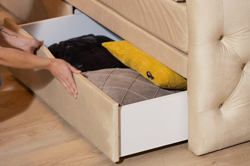BELTRAO Komplett Sängpaket med Lådförvaring LED-belysning 180x200 - Möbler - Sovrum - Sängar - Sängar med förvaring