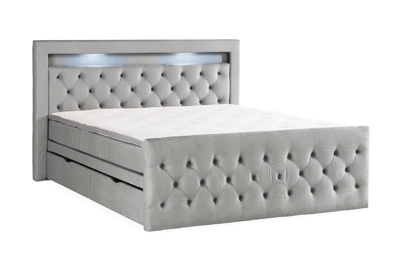 BELTRAO Komplett Sängpaket med Lådförvaring LED-belysning 180x200 - Möbler - Sovrum - Sängar - Sängar med förvaring