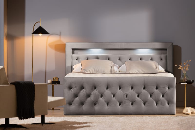 BELTRAO Komplett Sängpaket med Lådförvaring LED-belysning 180x200 - Möbler - Sovrum - Sängar - Sängar med förvaring