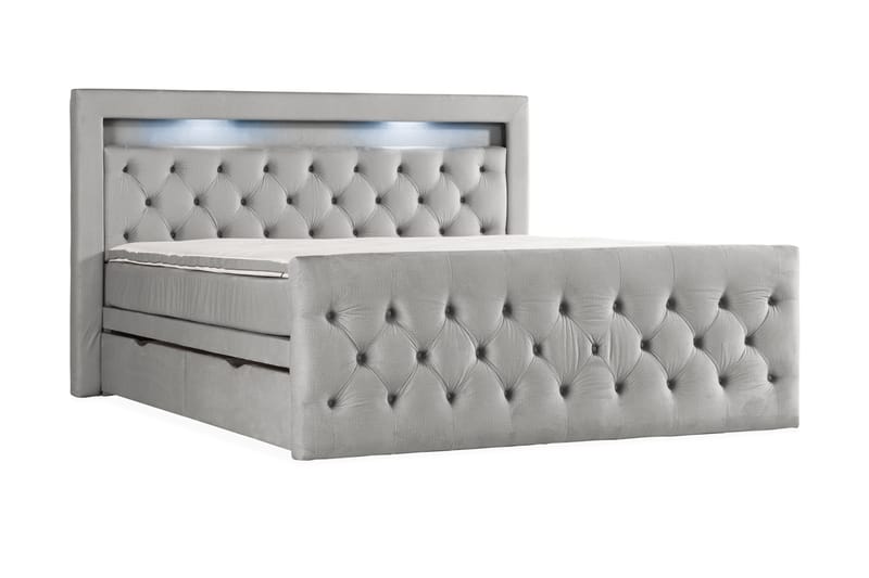 BELTRAO Komplett Sängpaket med Lådförvaring LED-belysning 180x200 - Möbler - Sovrum - Sängar - Sängar med förvaring