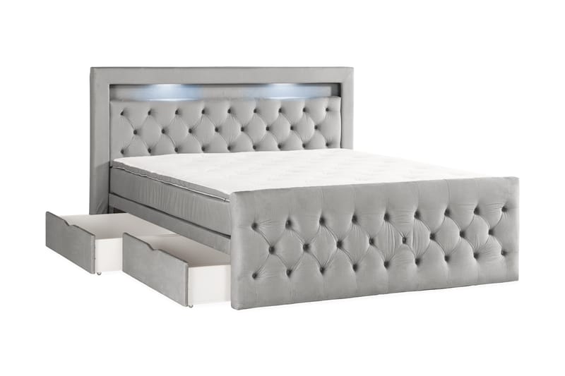 BELTRAO Komplett Sängpaket med Lådförvaring LED-belysning 180x200 - Möbler - Sovrum - Sängar - Sängar med förvaring