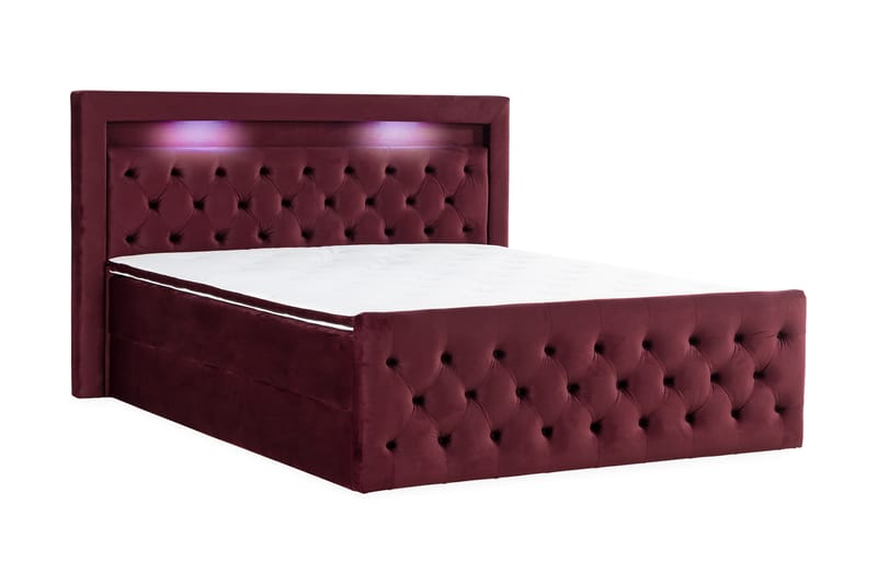 BELTRAO Komplett Sängpaket med Lyftförvaring LED-belysning 160x200 - Möbler - Sovrum - Sängar - Sängar med förvaring
