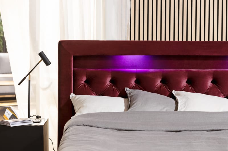 BELTRAO Komplett Sängpaket med Lyftförvaring LED-belysning 160x200 - Möbler - Sovrum - Sängar - Sängar med förvaring