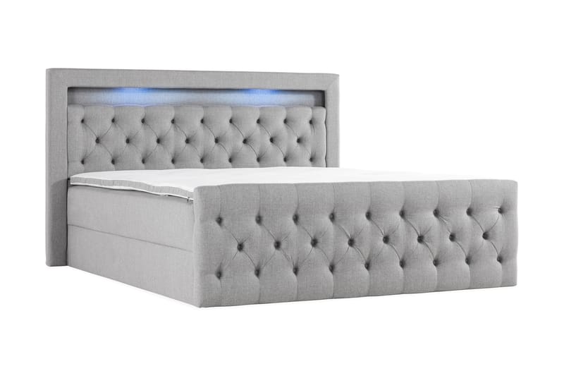 BELTRAO Komplett Sängpaket med Lyftförvaring LED-belysning 160x200 - Möbler - Sovrum - Sängar - Sängar med förvaring