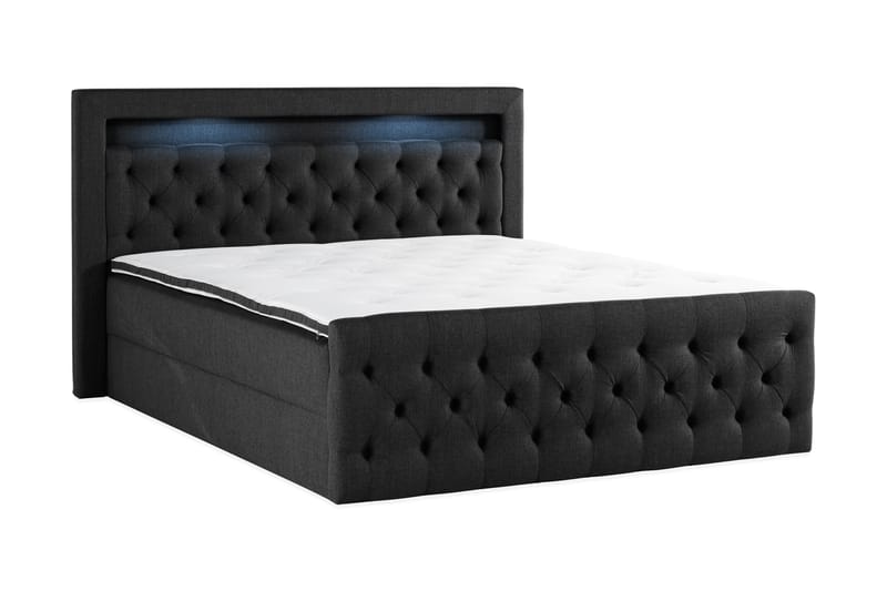 BELTRAO Komplett Sängpaket med Lyftförvaring LED-belysning 160x200 - Möbler - Sovrum - Sängar - Sängar med förvaring