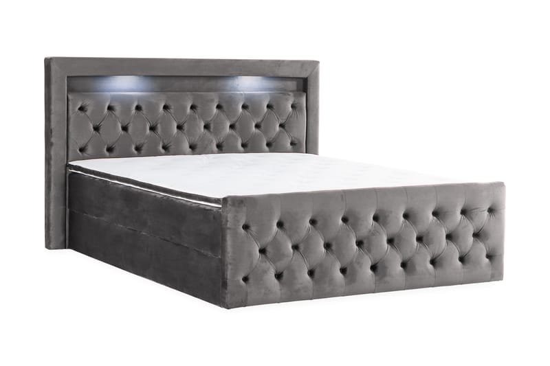 BELTRAO Komplett Sängpaket med Lyftförvaring LED-belysning 160x200 - Möbler - Sovrum - Sängar - Sängar med förvaring