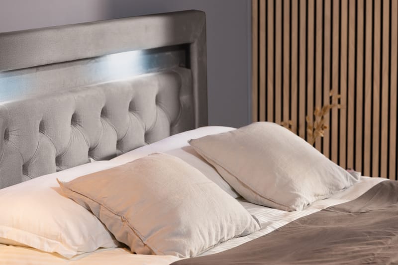 BELTRAO Komplett Sängpaket med Lyftförvaring LED-belysning 160x200 - Möbler - Sovrum - Sängar - Sängar med förvaring