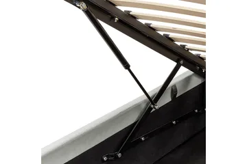 Säng med förvaring Bousse - Grå/Sammet, 160x200 cm - Möbler - Sovrum - Sängar - Sängar med förvaring