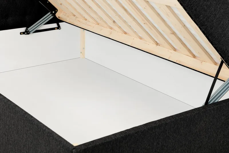 Boxy Komplett Sängpaket Box Bed 120x200 cm - Svart/Grå - Möbler - Sovrum - Sängar - Ramsäng