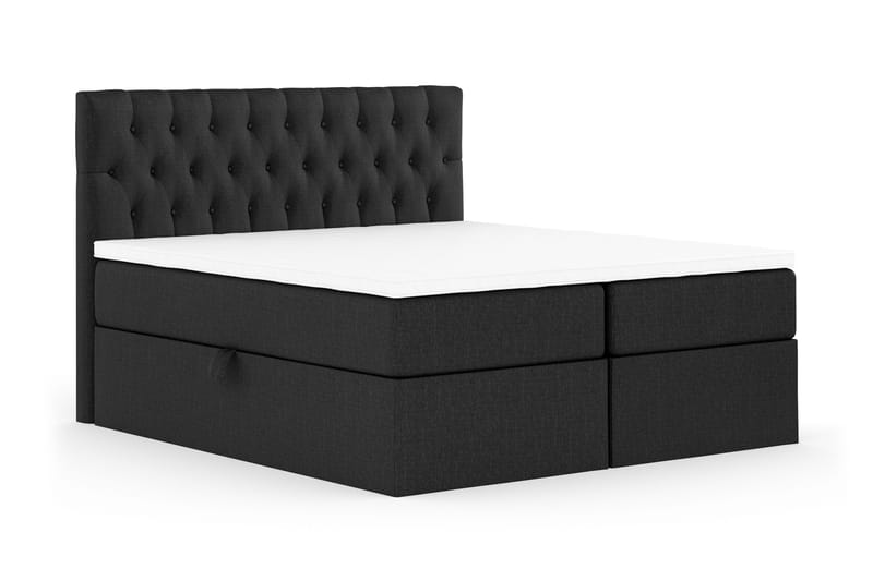 Boxy Komplett Sängpaket Box Bed 160x200 cm - Svart/Grå - Möbler - Sovrum - Sängar - Ramsäng