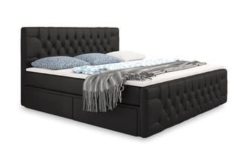 CALABRIA Komplett Förvaringssäng 160x200 Svart
