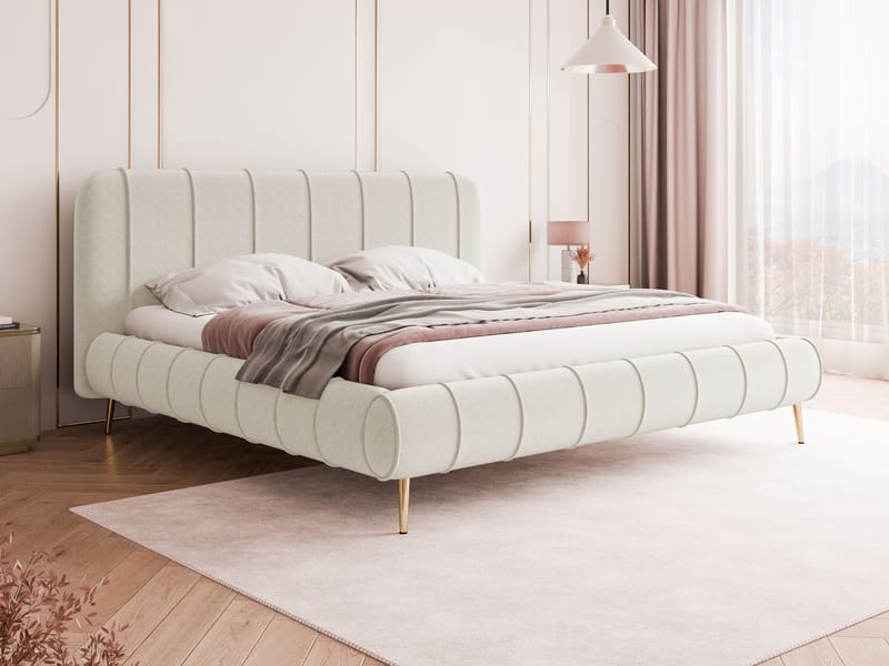 Calrosin Sängram på ben 140x200 cm med Förvaring - Vit - Möbler - Sovrum - Sängar - Sängar med förvaring